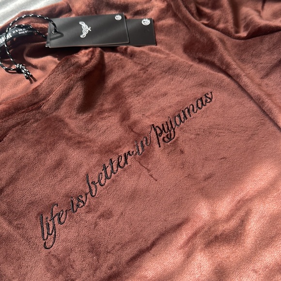 NWT ASOS Threadbare lounge velour short set in brown (price is firm) - Picture 4 of 12